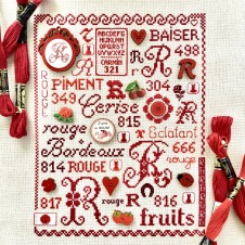 Kit broderie "R" comme "ROUGE"