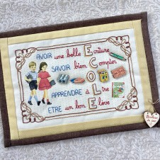 Traditional embroidery kit "SCHOOL" Atelier Bonheur du jour
