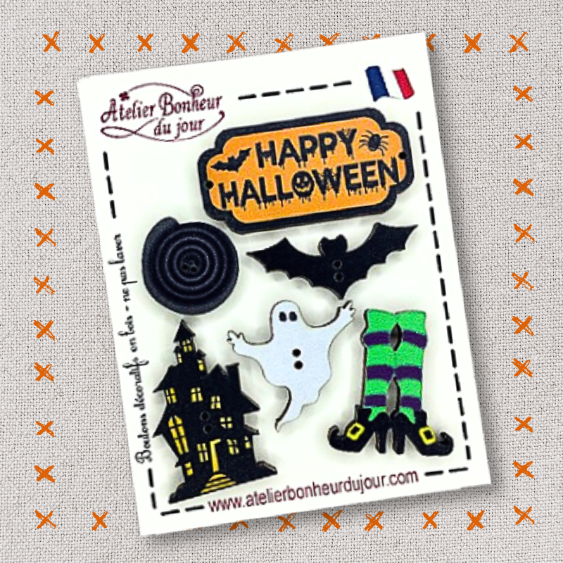 Mini pochette "Happy Halloween" Atelier Bonheur du jour