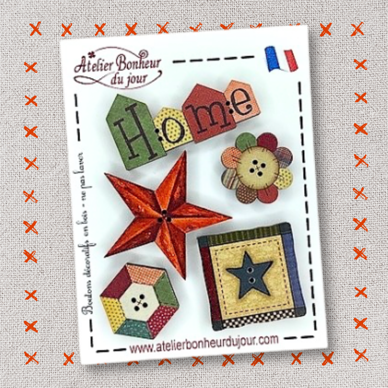Mini pochette "Home patch" Atelier bonheur du jour