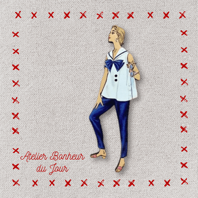 “Woman Sailor Fashion” button