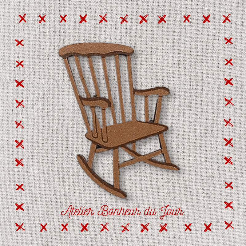 Bouton décoratif en bois "rocking chair" Atelier bonheur du jour