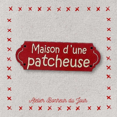 Bouton décoratif en bois "maison d'une patcheuse" Atelier bonheur du jour