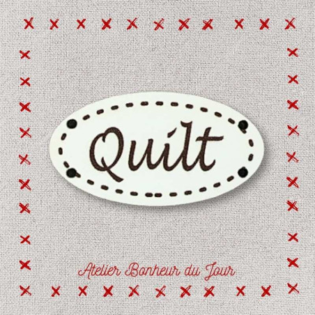 Decorative button - small plaque “Quilt” Atelier bonheur du jour