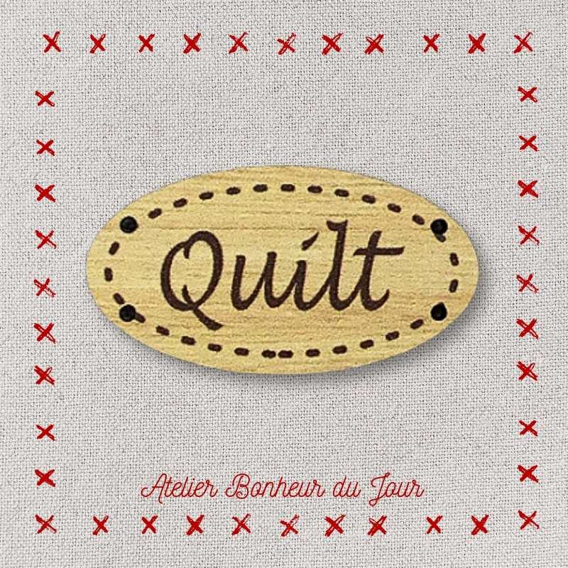 Decorative button - small plaque “Quilt” Atelier bonheur du jour