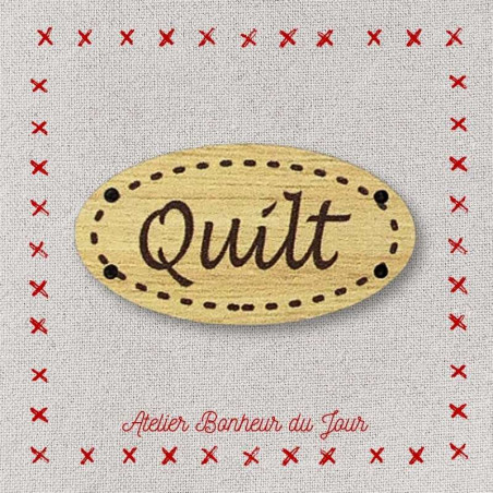 Bouton décoratif en bois "Quilt" Atelier bonheur du jour