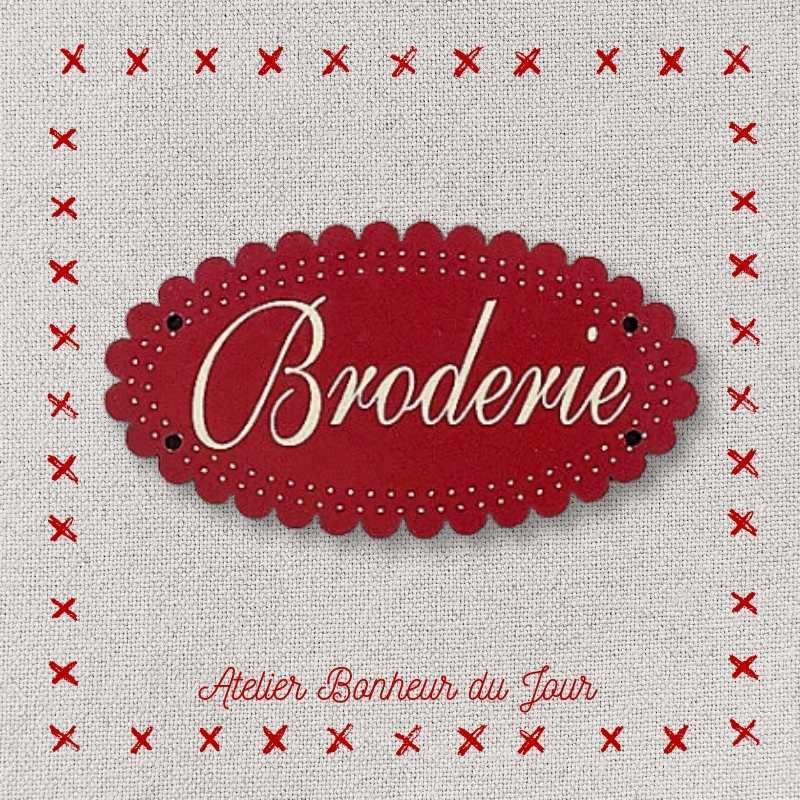 Bouton décoratif en bois "broderie" Atelier bonheur du jour