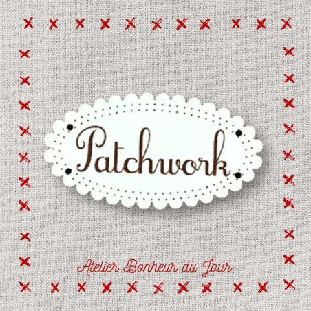 Bouton décoratif en bois "Patchwork" Atelier bonheur du jour