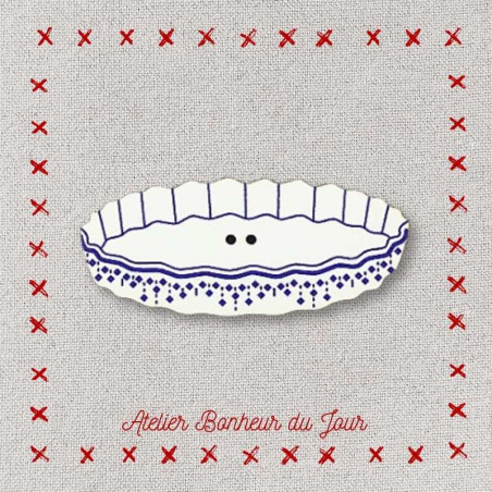 Decorative wooden buttons "Pie dish" Atelier Bonheur du jour