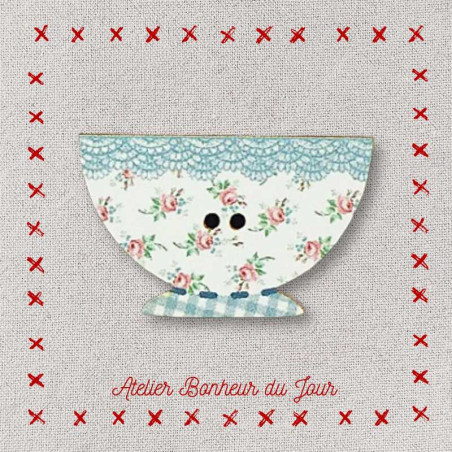 Decorative wooden buttons "Bowl Justine" Atelier Bonheur du jour
