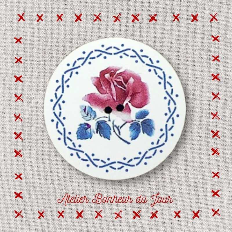 Decorative wooden buttons "Janine Digoin" Atelier Bonheur du jour