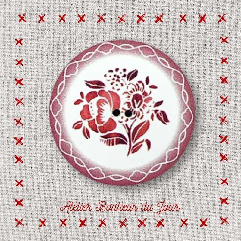 Decorative wooden buttons "Odette Digoin" Atelier Bonheur du jour