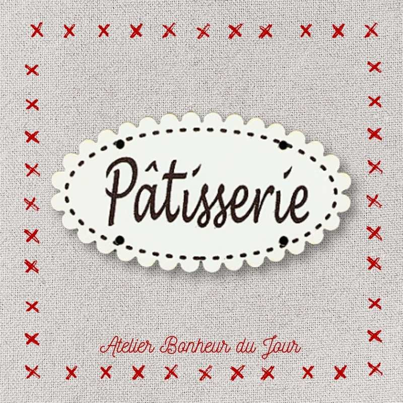 Bouton décoratif en bois “Pâtisserie” Atelier bonheur du jour