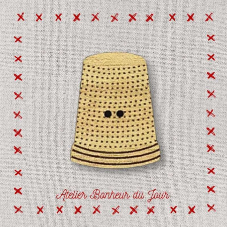 Decorative wooden button "Thimble" Atelier bonheur du jour