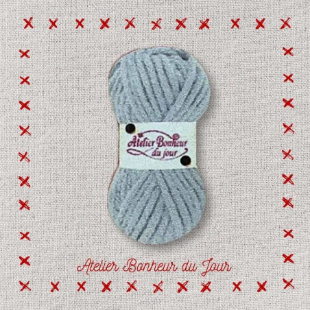 Decorative wooden button "Ball of wool" Atelier bonheur du jour