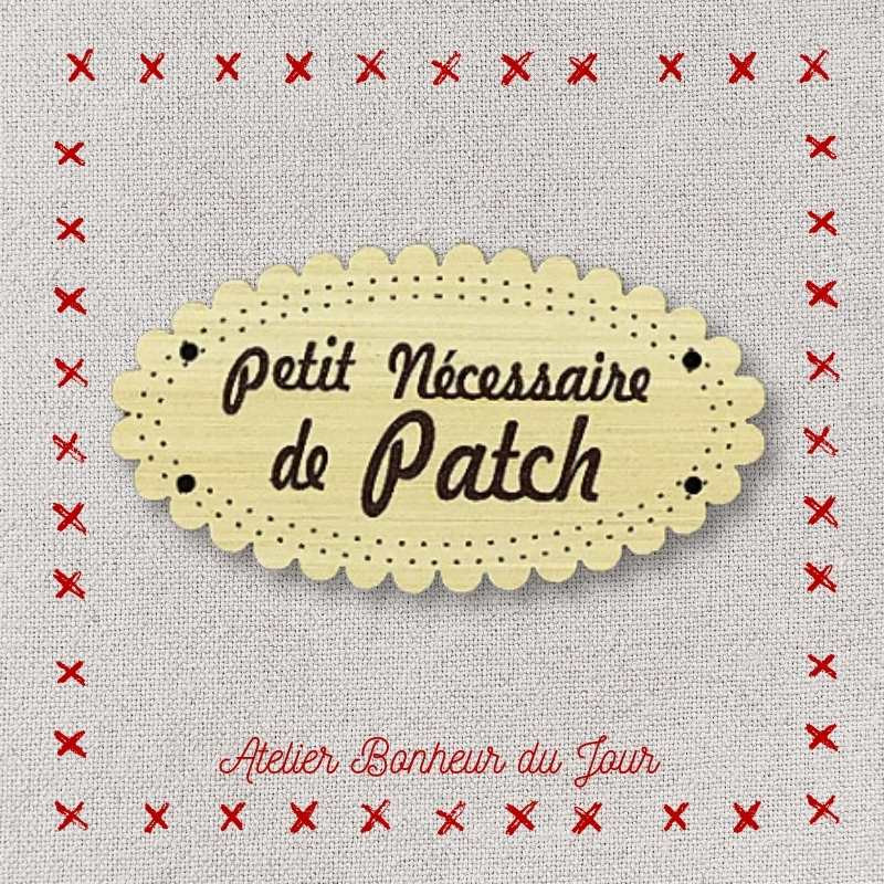 Decorative wooden button "Small patch kit" Atelier bonheur du jour