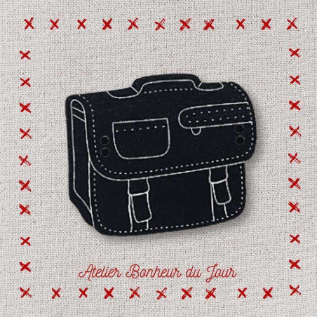 Bouton décoratif en bois “cartable” Atelier Bonheur du jour