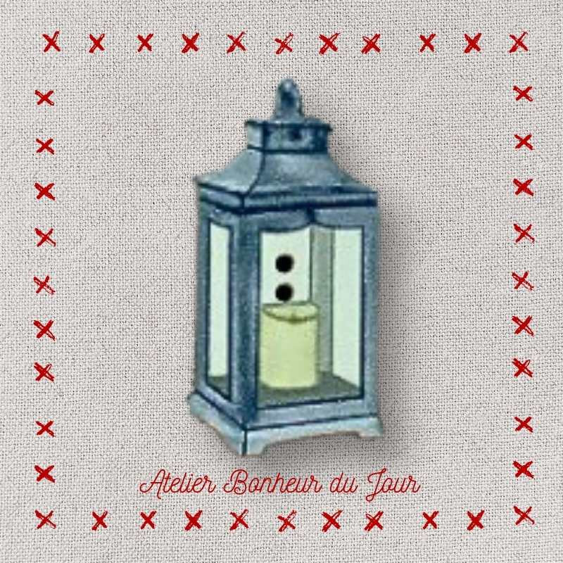 decorative wooden button "Garden lantern" Atelier Bonheur du jour