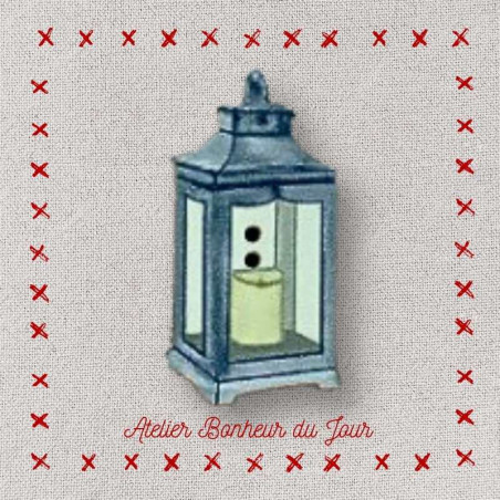 decorative wooden button "Garden lantern" Atelier Bonheur du jour