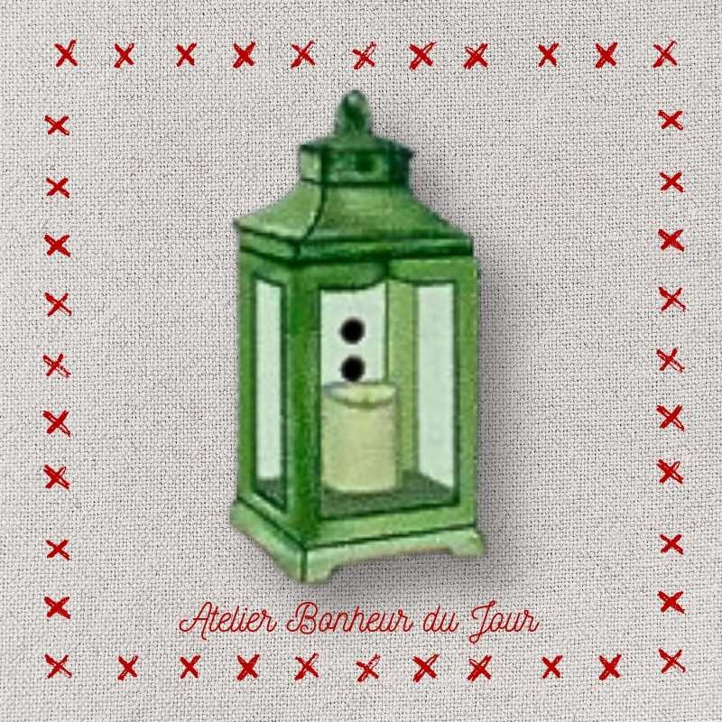 decorative wooden button "Garden lantern" Atelier Bonheur du jour