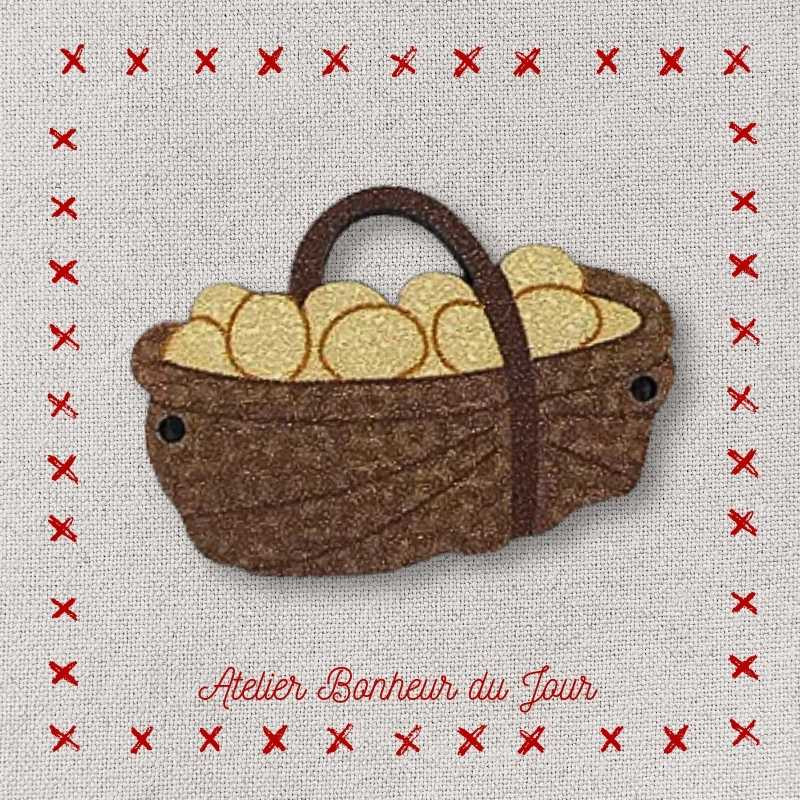 Bouton décoratif en bois "panier à oeufs" Atelier Bonheur du jour