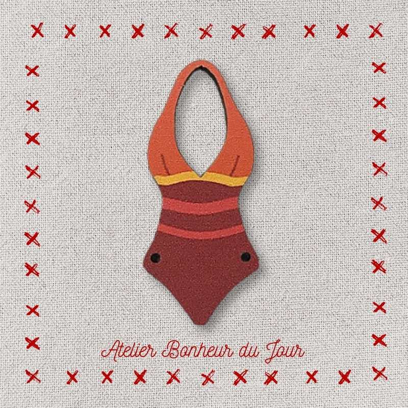 Bouton bois "Maillot de bain"