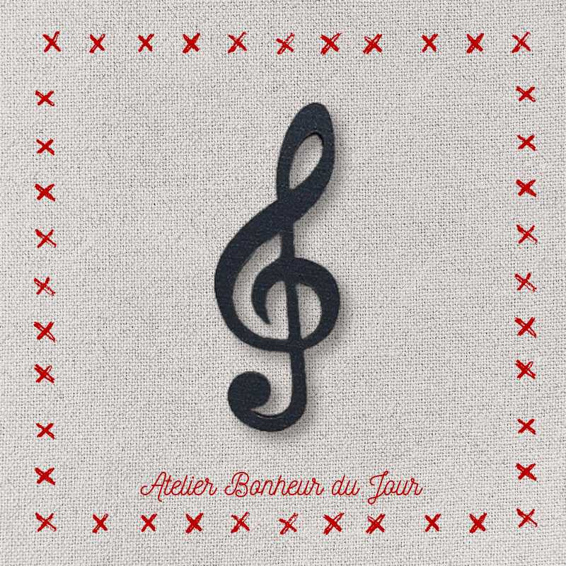 Decorative wooden miniature “Treble clef" Atelier bonheur du jour