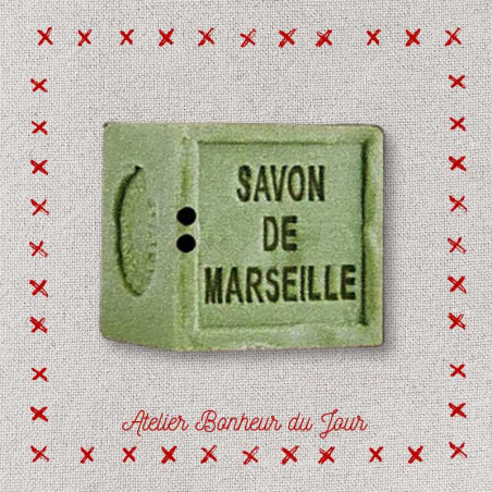 Bouton décoratif en bois "savon de provence" Atelier bonheur du jour