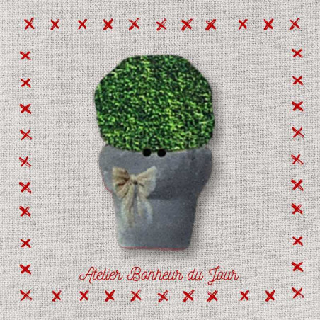 Decorative wooden button “Ball topiary" Atelier bonheur du jour