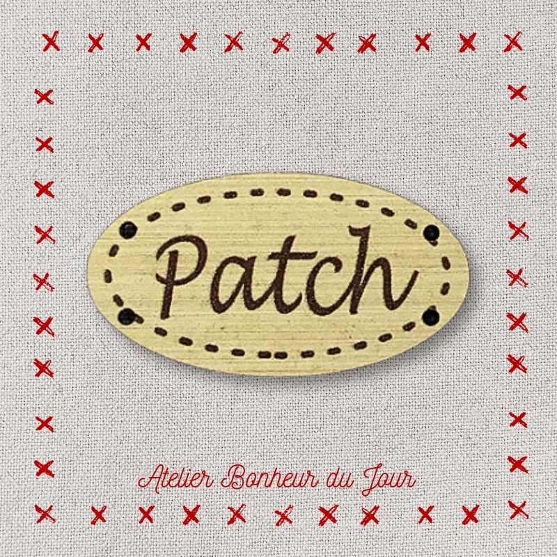 Bouton décoratif en bois "Patch" Atelier bonheur du jour