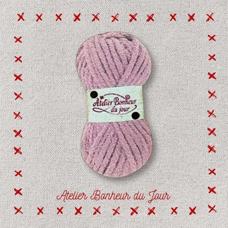 Bouton décoratif en bois "pelote de laine" Atelier bonheur du jour