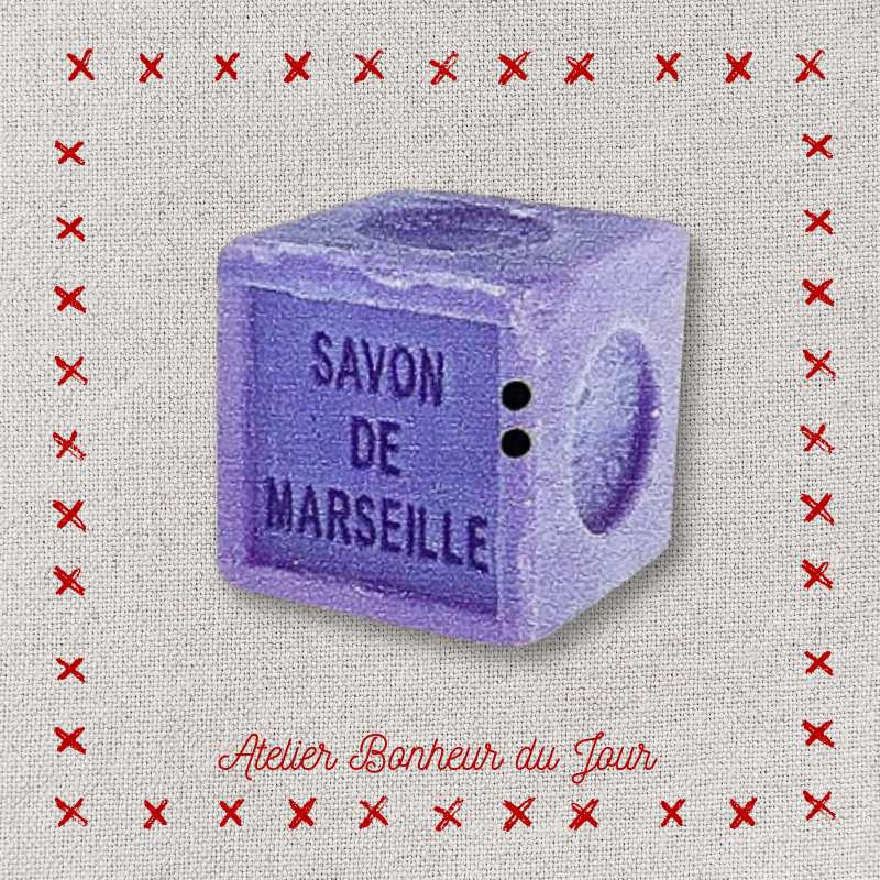 Decorative wooden button “Soap of provence" Atelier bonheur du jour