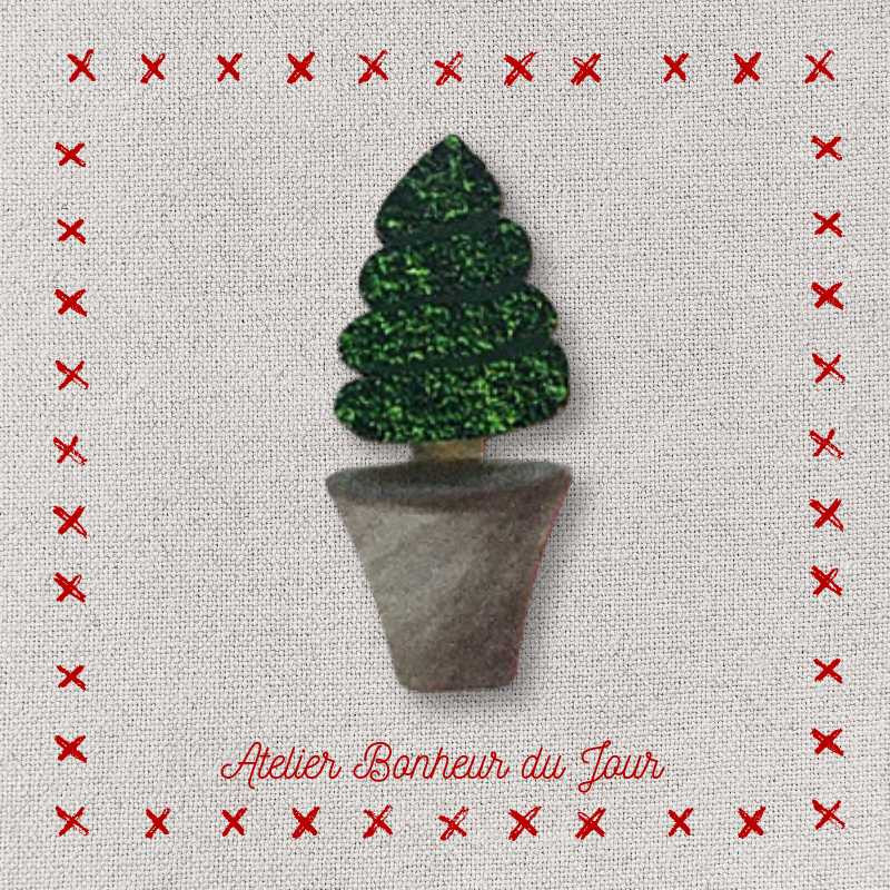 Decorative wooden miniature “Spiral topiary" Atelier bonheur du jour