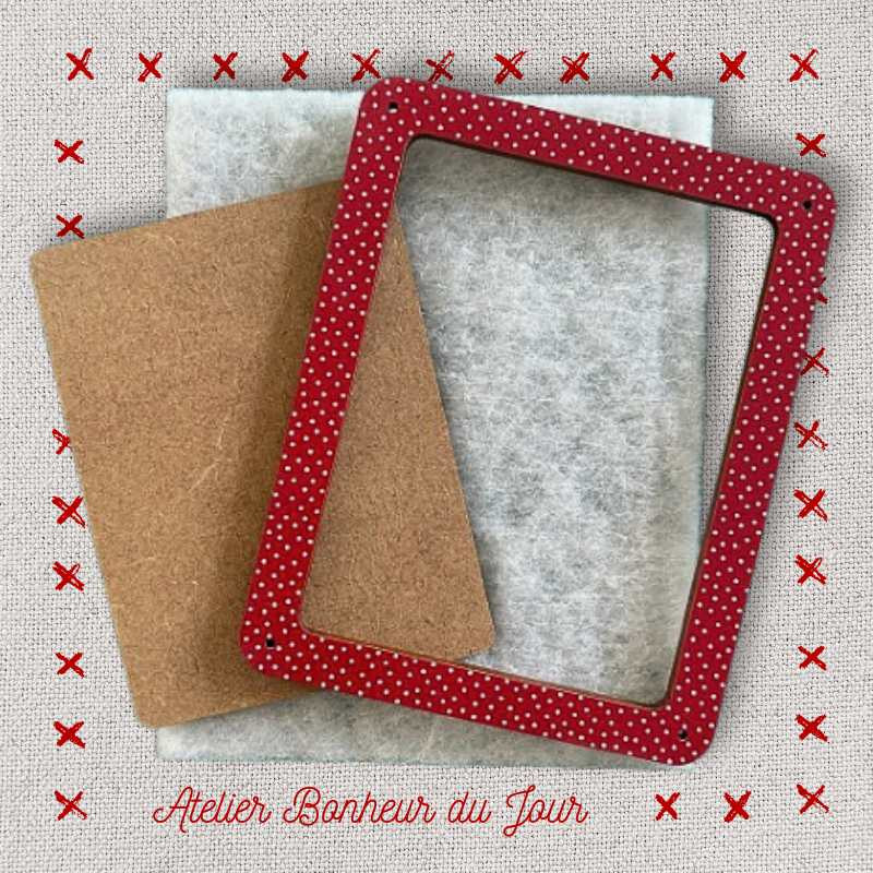 Polka dot frame "Red slate" Atelier Bonheur du jour