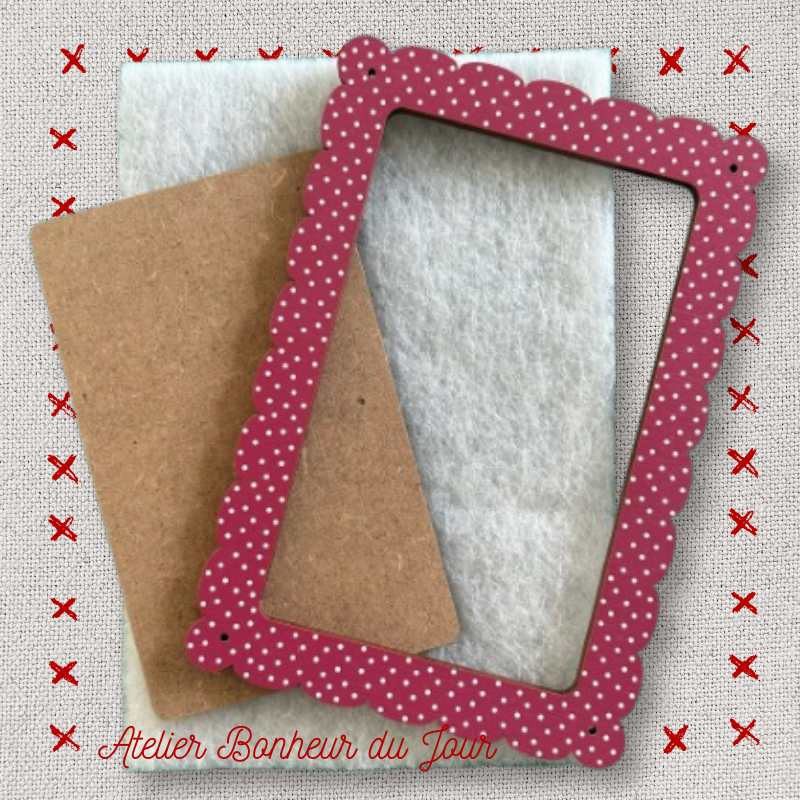 Polka dot frame "Purple rectangular cloud" Atelier Bonheur du jour