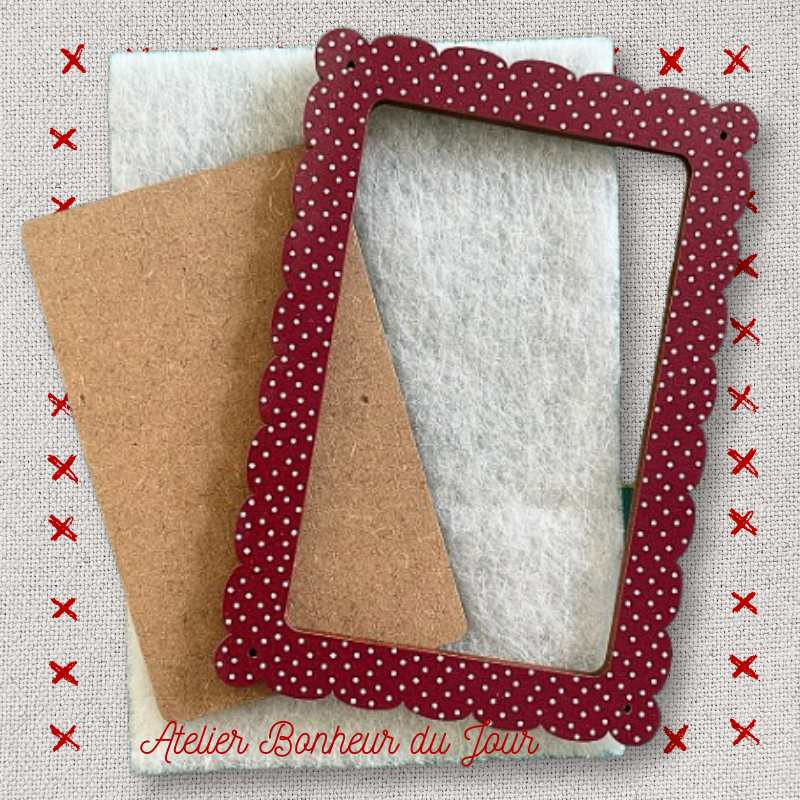 Polka dot frame "Dark purple rectangular cloud" Atelier Bonheur du jour