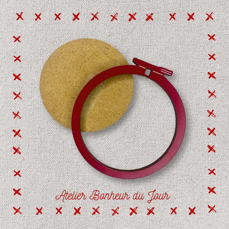 wooden Mini frame "embroidery hoop" Atelier Bonheur du Jour