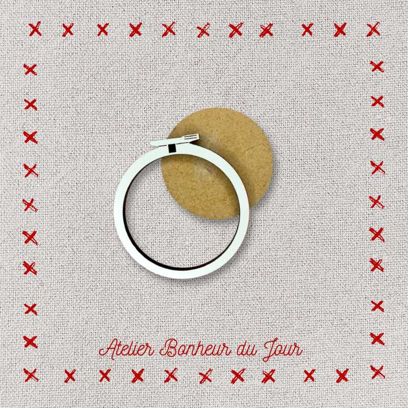 wooden Mini frame "embroidery hoop" Atelier Bonheur du Jour