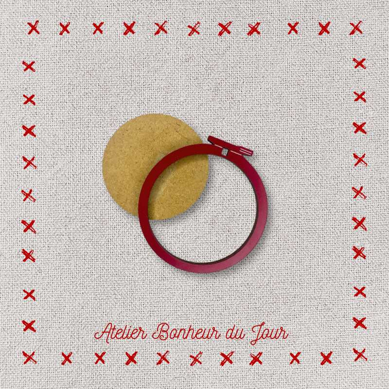 wooden Mini frame "embroidery hoop" Atelier Bonheur du Jour