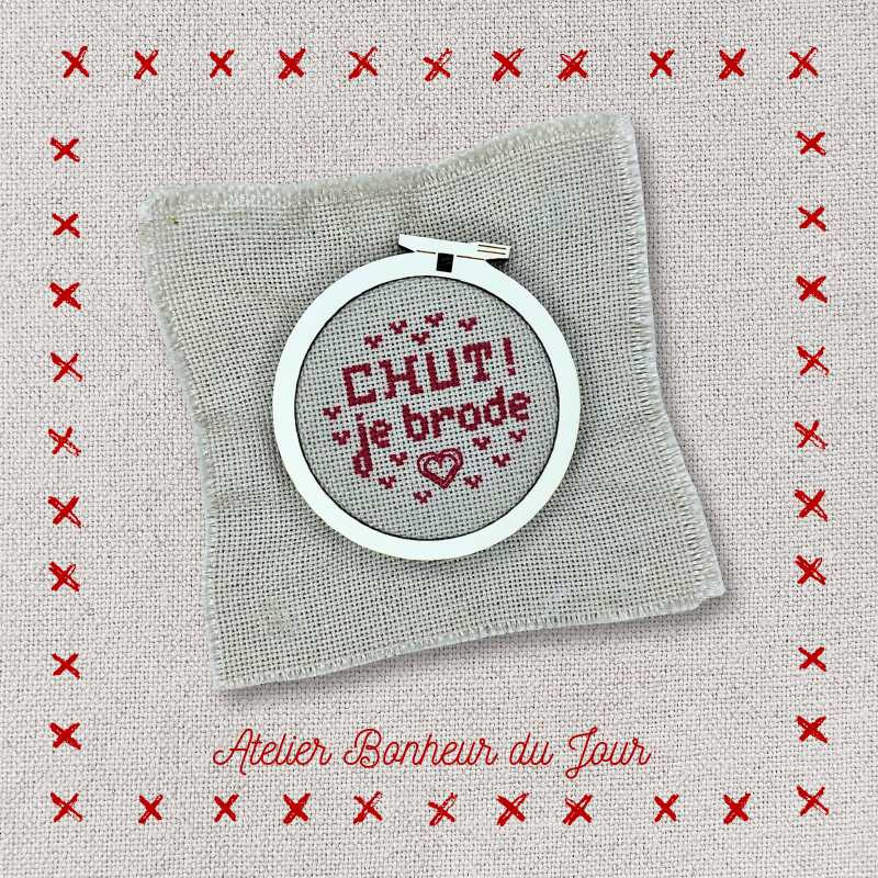 wooden Mini frame "embroidery hoop" Atelier Bonheur du Jour