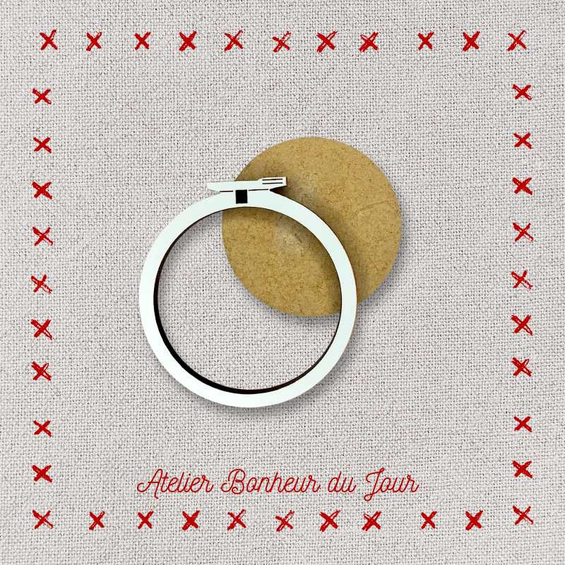 wooden Mini frame "embroidery hoop" Atelier Bonheur du Jour