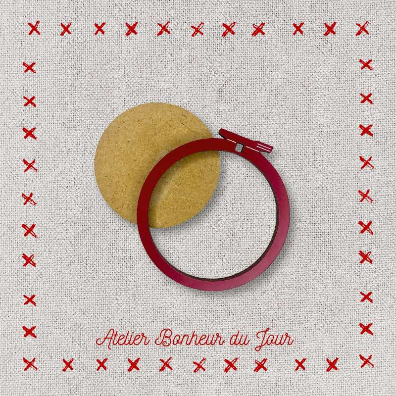 wooden Mini frame "embroidery hoop" Atelier Bonheur du Jour