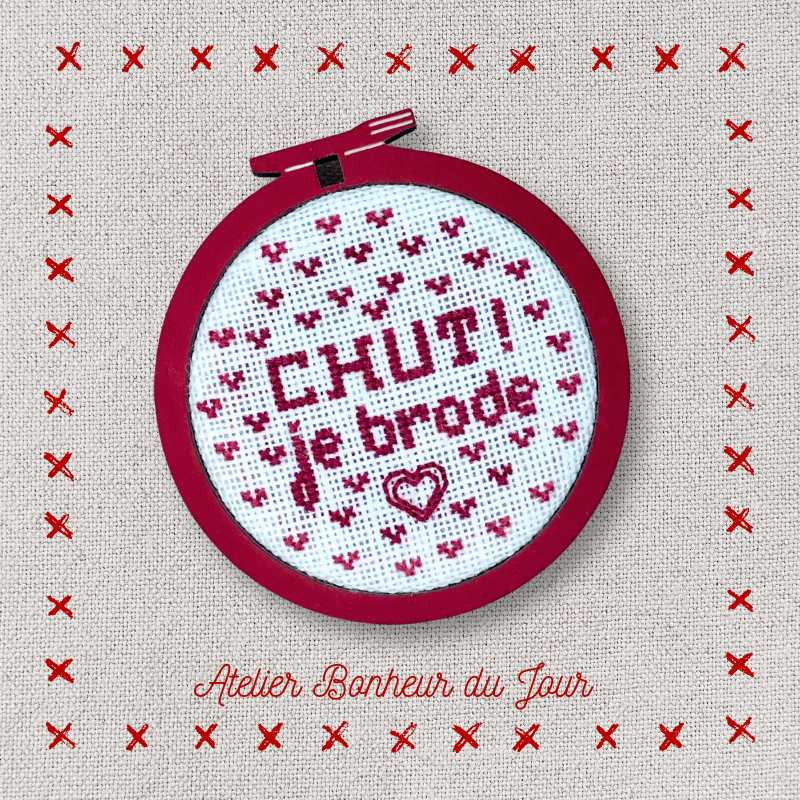 wooden Mini frame "embroidery hoop" Atelier Bonheur du Jour