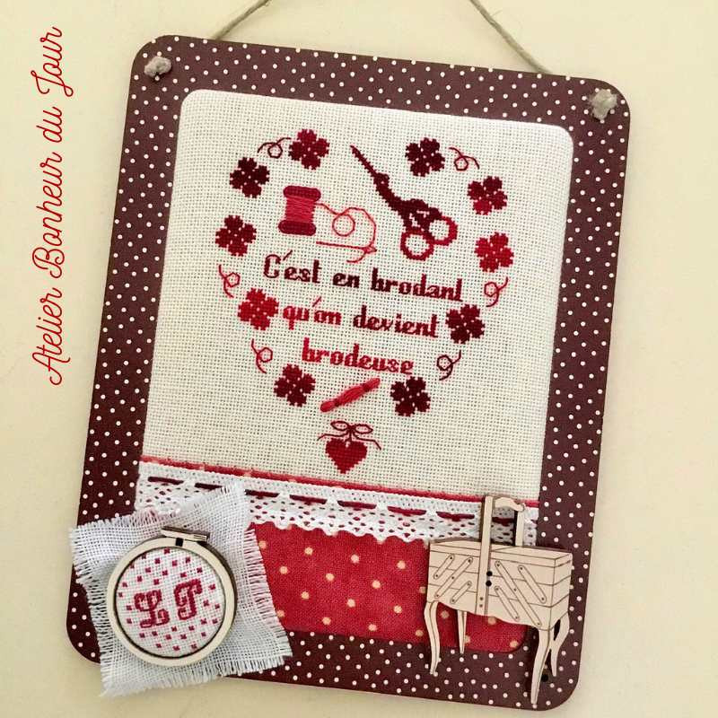 Cadre pois "Ardoise chocolat" ATELIER Bonheur du jour