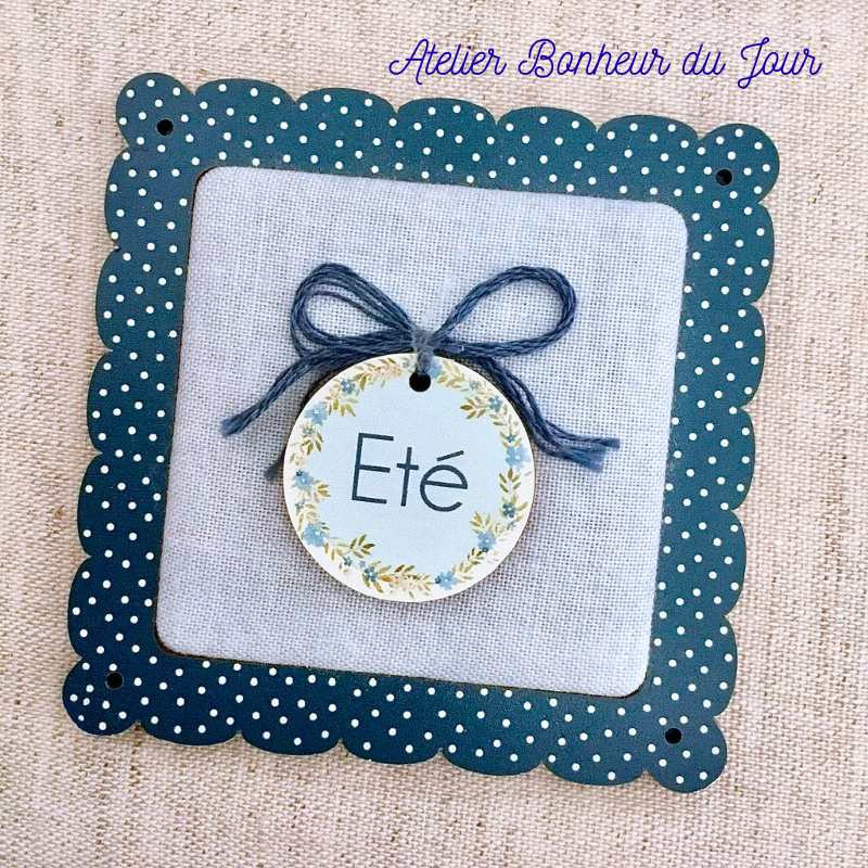 Polka dot frame "Dark blue square cloud" Atelier bonheur du jour