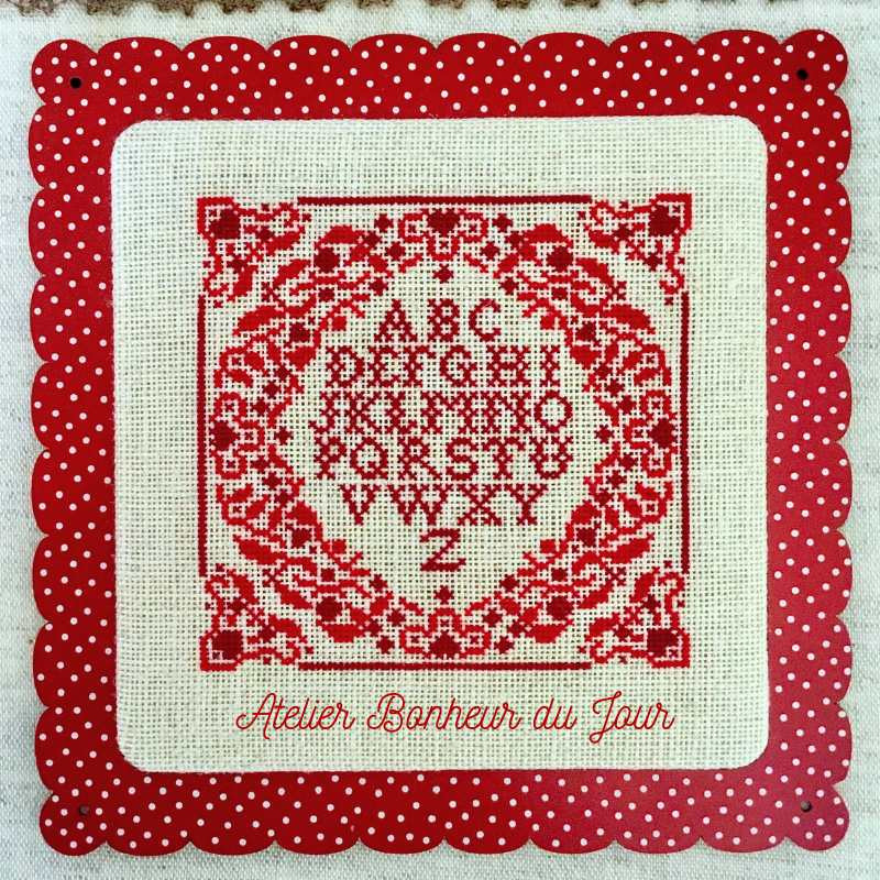 Polka dot frame "Red square cloud" Atelier Bonheur du jour