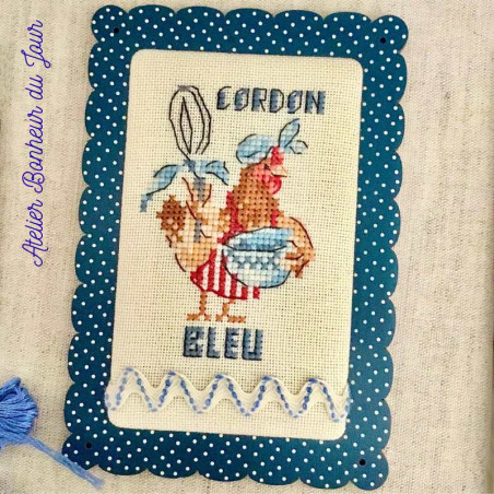 Polka dot frame "Dark blue rectangular cloud" Atelier Bonheur du jour