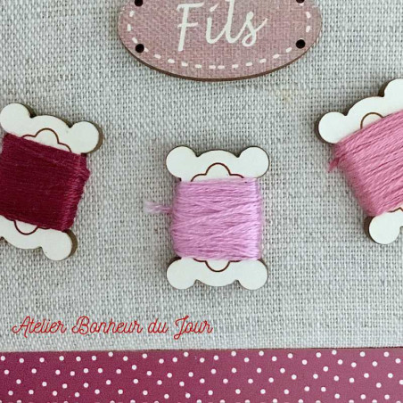 Decorative wooden button "Cardboard" Atelier bonheur du jour