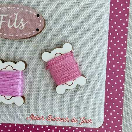 Decorative wooden button "Cardboard" Atelier bonheur du jour