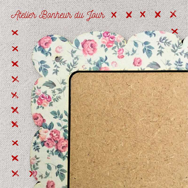Floral cloud frame "Square - off-white background" Atelier Bonheur du Jour